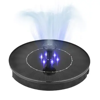 

TWISTER.CK Solar Fountain With 6 LEDs Light 9V 2W Outdoor Solar Garden Water Fountain Pump For Landscape Pool Pond Decoration