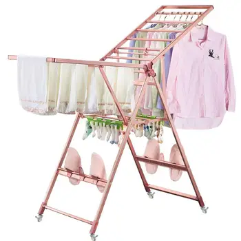 

Magnesium titanium alloy wing type drying rack floor folding balcony indoor and outdoor quilt cool hanger