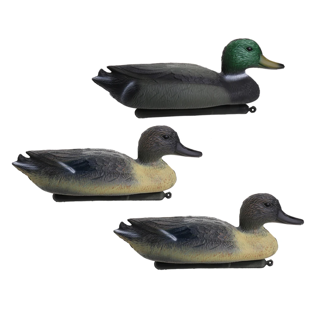 3 X Floating Duck Decoy Drake Caccia Esche Ornamenti Decorazioni Da Giardino
