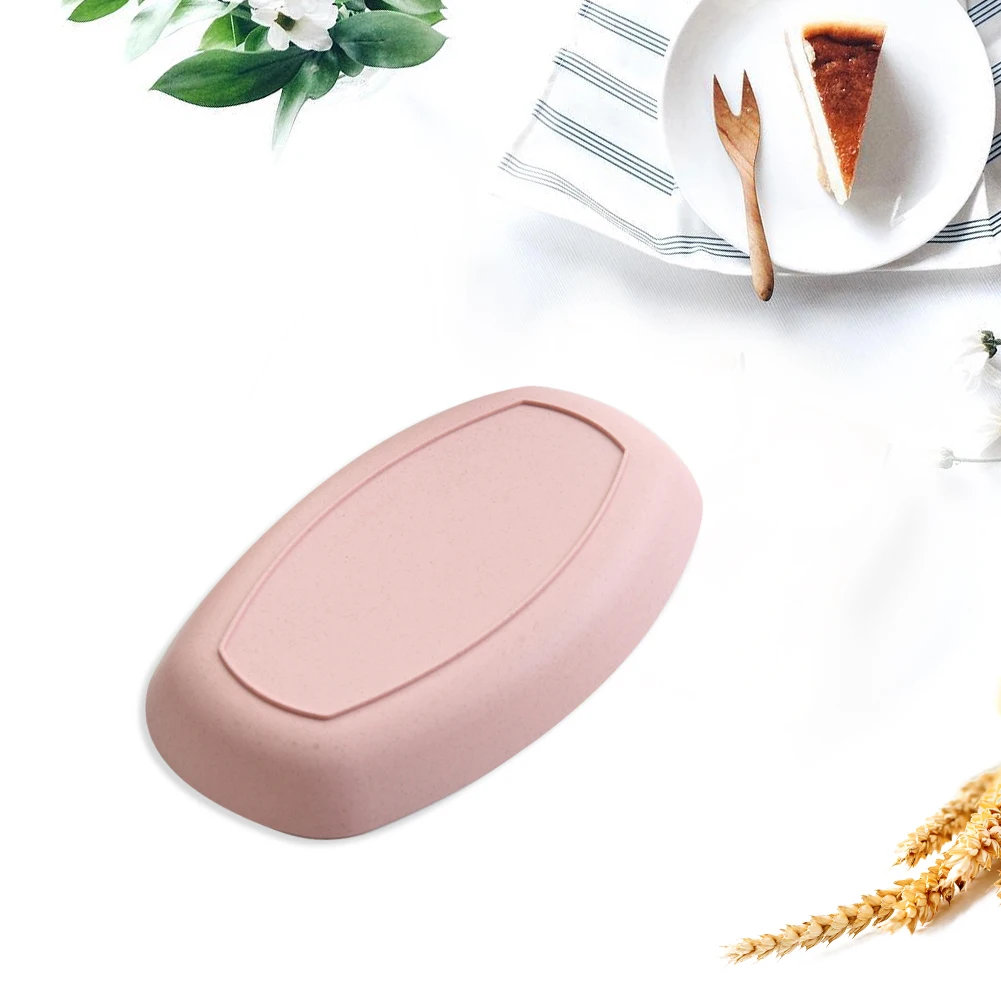 Столовые тарелки из пшеничной соломы набор пластиковых столовых приборов