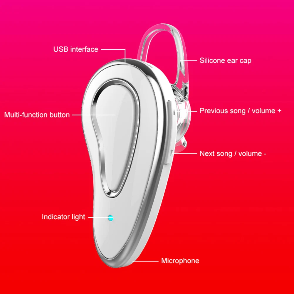 Бизнес Bluetooth V5.0 беспроводной стерео спортивный музыкальный наушник с микрофоном Handsfree телефонный звонок наушники для смартфонов