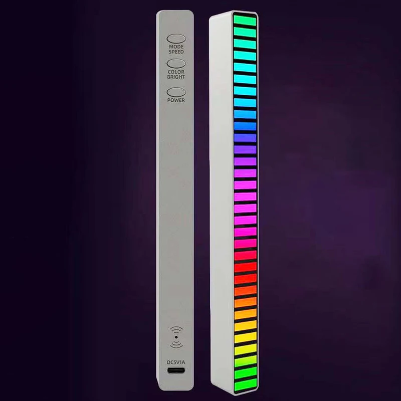RGB Voice-Activated Pickup Rhythm Ambient Light Creative Colorful Sound APP Control Ambient Light With 32 Bit Music Car Desktop 
