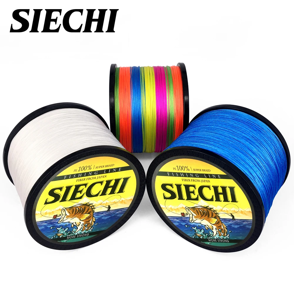 SIECHI 1000 м 8 плетеная леска мультифиламентная PE 8 нитей рыболовный шнур 20LB-88LB сильная Японская Технология