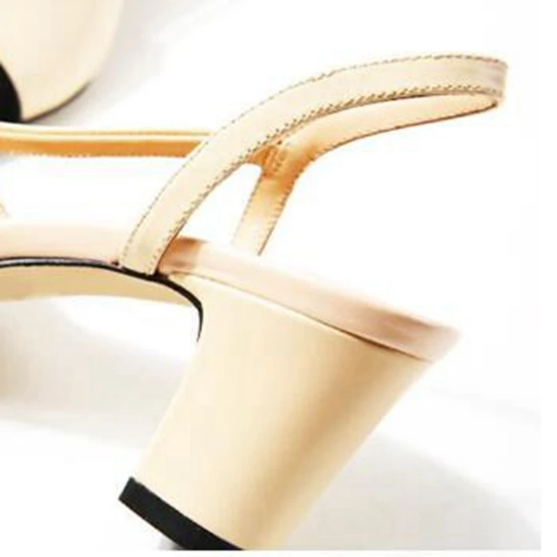 ASILETO Summer Concise Heeled Sandals Square Toe Strange Heels Mixed Color Slip on Large size 35-40 Leisure Party B1918