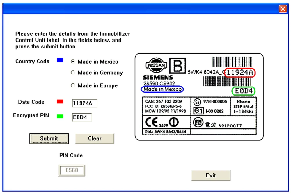 Пин коды иммобилайзеров. Nissan Nats Siemens. Nissan BCM Pin code calculator. Пин код иммобилайзера Ниссан. Nissan Siemens vdo immo Pin code calculator.