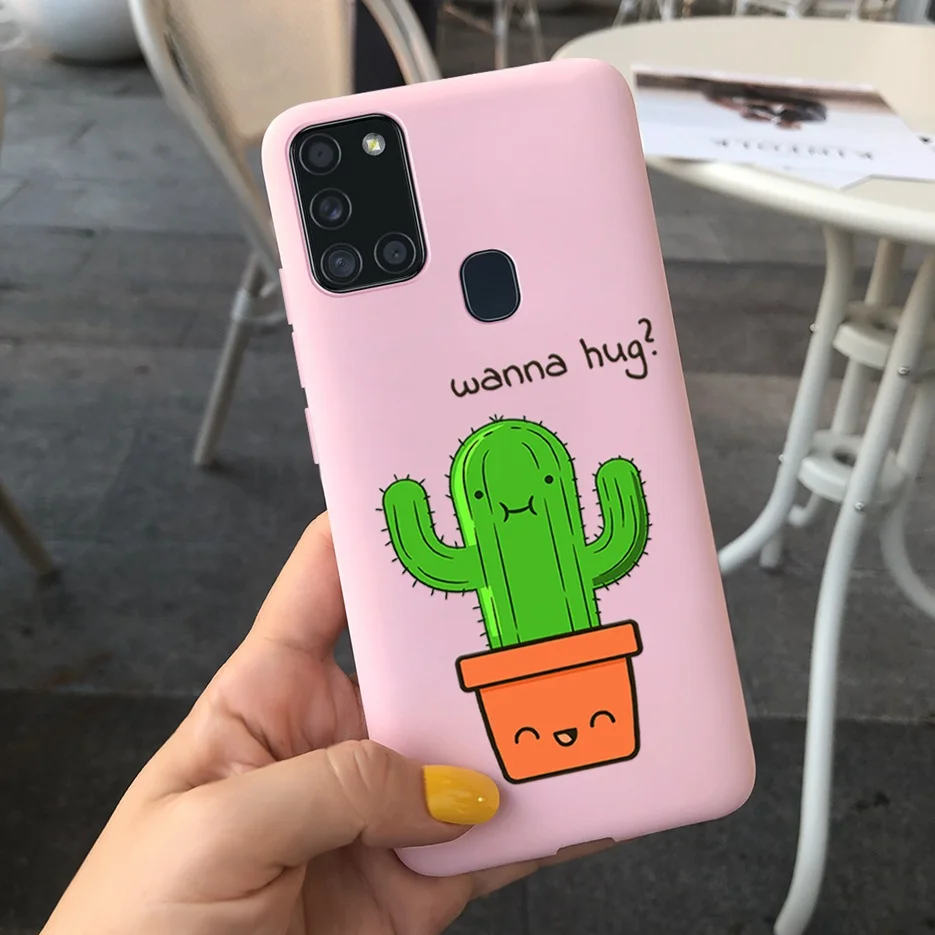 Étui de dessin animé pour Samsung Galaxy A21s étui A21 S Silicone souple coque arrière pour Samsung A21S étuis de téléphone SM-A217F A 21 S Fundas