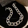 FYUAN Sex Link Chain Rhinestone Choker Necklaces for Women Geometric Circle Crystal Necklaces Statement Jewelry Party Gifts ► Photo 2/6