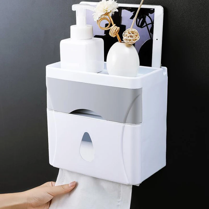 

Wall-Mounted Bathroom Tissue Dispenser Tissue Box for Multifold Paper Towels Tissue Storage Box Drawer Bathroom Product