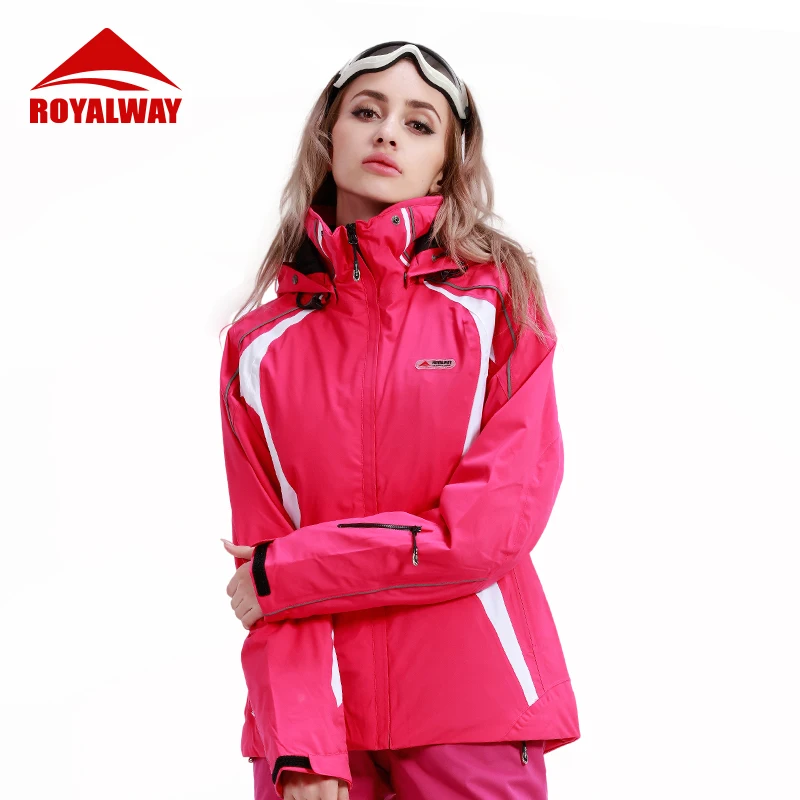 ROYALWAY сноуборд женские лыжные куртки классический лыжный костюм спорт на открытом воздухе с капюшоном ветрозащитный водонепроницаемый теплый Jakckets RFSL4519G