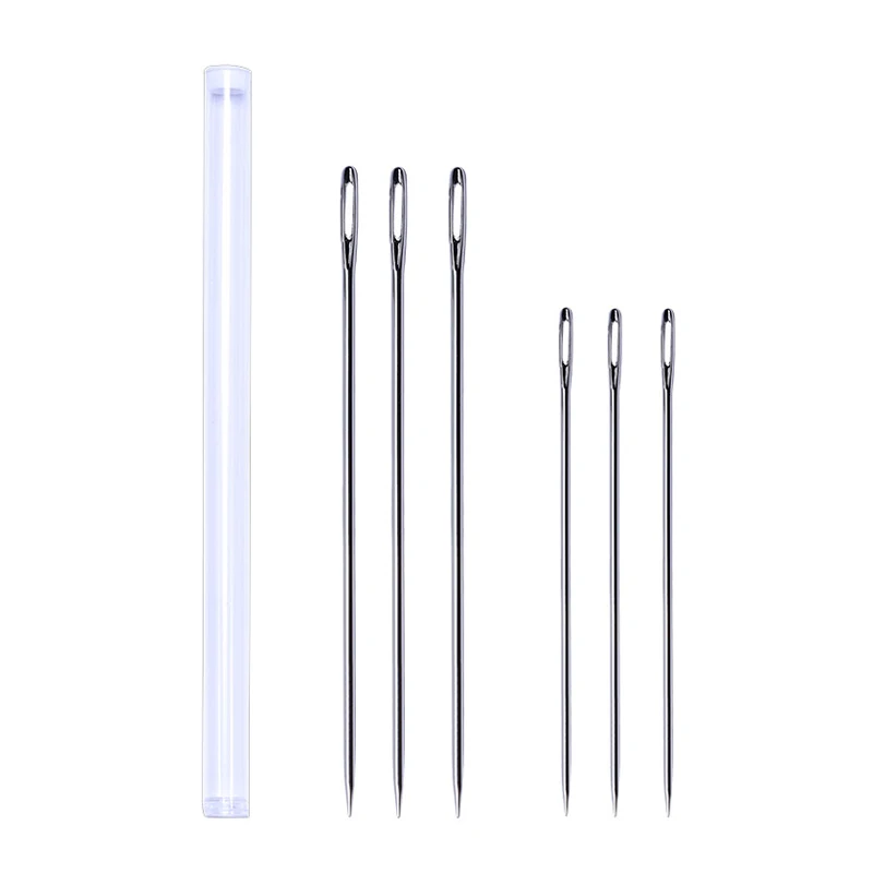 20pcs 175mm Big Size Large Long Steel Needle Big Holes Sewing Needle Home  Hand Sewing Tools With Needle Bottle - Sewing Needles - AliExpress