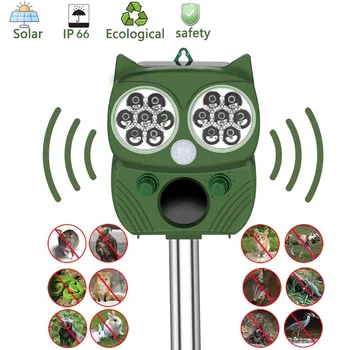 

5 Modes Outdoor Solar Ultrasonic Pest Repeller Animal Pest Mouse Repeller Sensor Garden Bat Repellent Adjustable Sola #30