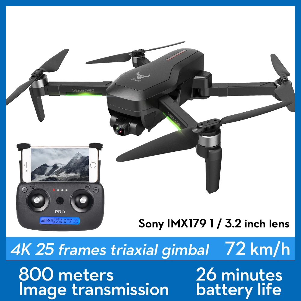 Дрон SG906 PRO2 4k HD тройная камера стабилизация Селфи обновленная версия дистанция до