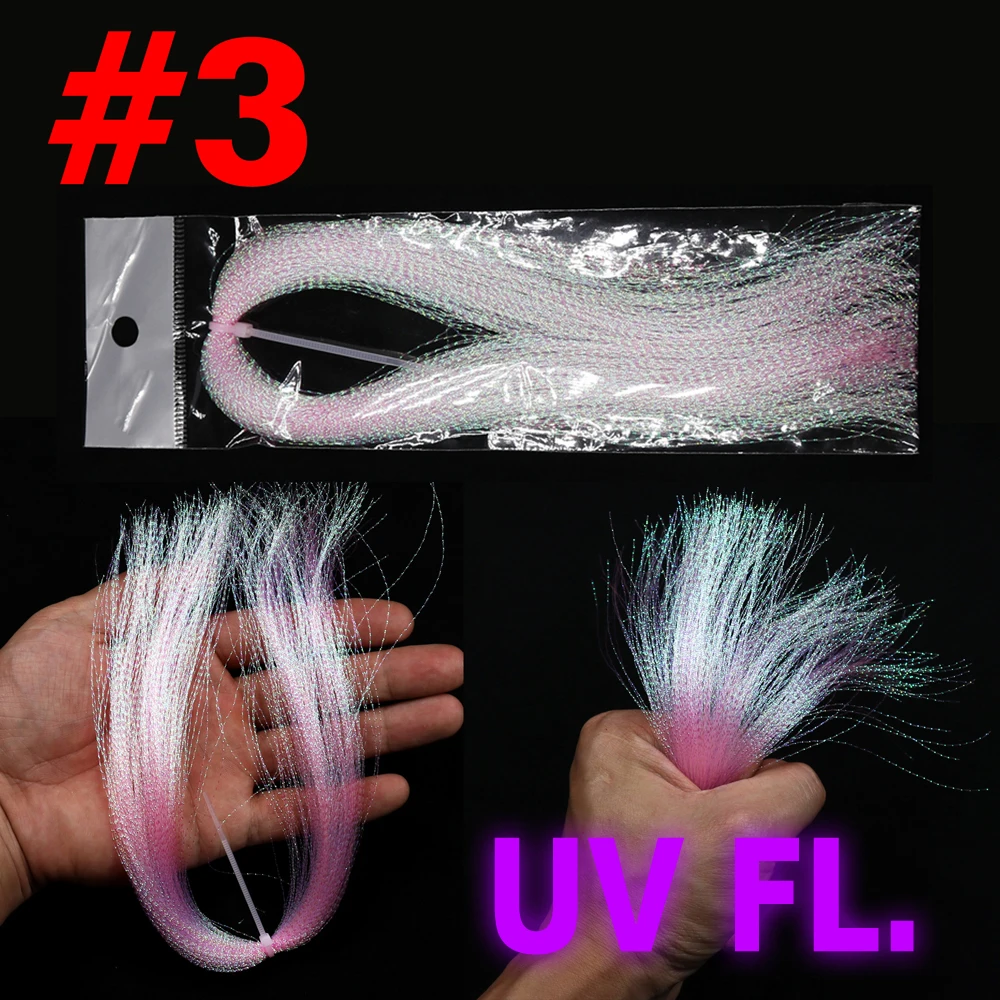 Isca de Pesca Jigging Cristal Flashabou Krystal Flash Fly Amarrando Streamer Ninfa Brilho 100paks 6 Cheap Iscas artificiais