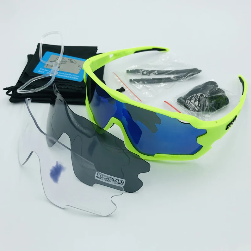 Фотохромные поляризованные солнцезащитные очки с 3 линзами, UV400, очки для шоссейного велосипеда, Mtb, очки для верховой езды, мужские и женские спортивные велосипедные очки - Цвет: Color 03