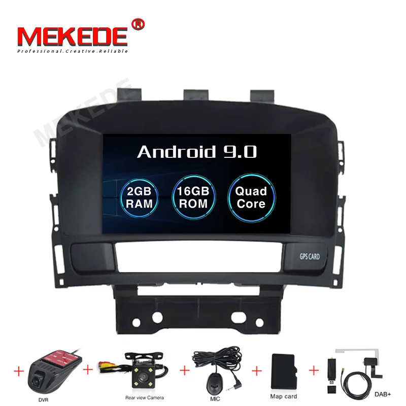 MEKEDE Android 9,0 автомобильный dvd-плеер для OPEL ASTRA J автомобильный аудио gps DVD 4 Гб ram+ 64 Гб FLASH 8 Octa Core+ DVR/wifi+ DAB - Цвет: 16G camera DVR DAB
