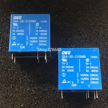 

10PCS! Brand new and original DPST 5A 6pins 12V 24V relay OSA-SS-212DM5 OSA-SS-224DM5 ~