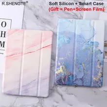 Для iPad 10,2 Air 2 1 чехол Мрамор из кожи с натуральным лицевым покрытием мягкий TPU чехол для iPad 9,7 Мини 123 iPad 2/3/4/5/6 Мини 45 чехол