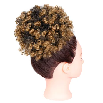 

Synthetic Curly Hair Ponytail Drawstring Puff Short Kinky Wig African American Short Afro Kinky Curly Wrap Hair for women