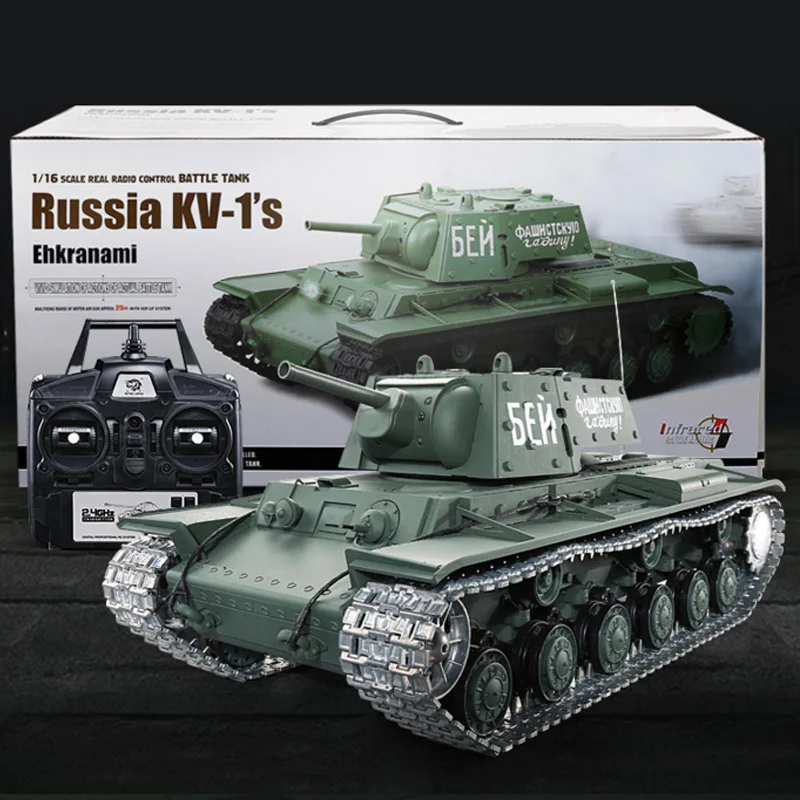헝 롱 1/16 소련 KV-1'S 3878-1 RC 중전차 RTR 소년 선물