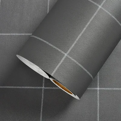 grey grid Твердый матовый кухонный шкаф самоклеющаяся настенная бумага рулон самоклеющиеся обои ПВХ DIY декоративная самоклеящаяся бумага - Цвет: grey grid