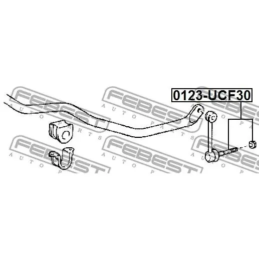 Тяга стабилизатора переднего Lexus LS430 UCF30 4.3i 00-06 FEBEST