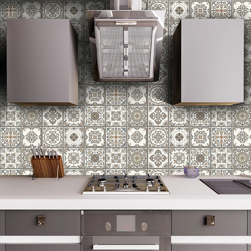 30Pcs PVC Waterproof Self-Adhesive Wall Stickers Moroccan Style Furniture Kitchen Bathroom Floor Decorative Tile Stickers 30Pcs PVC Waterproof Self-Adhesive Wall Stickers Moroccan Style Furniture Kitchen Bathroom Floor Decorative Tile Stickers