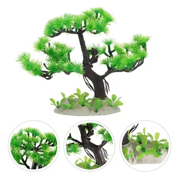 

1pc Eco-friendly Creative Aquatic Plants Decor Fish Tank Decor Artificial Decor Mini Pine Tree for Aquarium