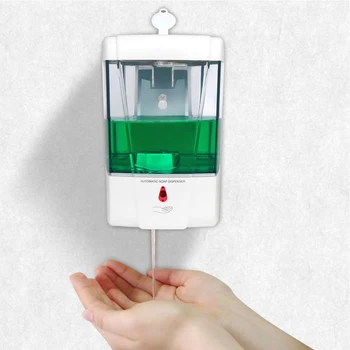 

700ml Plastic Detergent Shampoo Dispensers Touchless Hand Sanitizer Container Wall Infrared Automatic Liquid Soap Dispenser