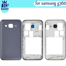 Чехол с полным корпусом для samsung Galaxy Core Prime G360 G360H G360F G361 G361F, задняя крышка для аккумулятора, средняя рамка