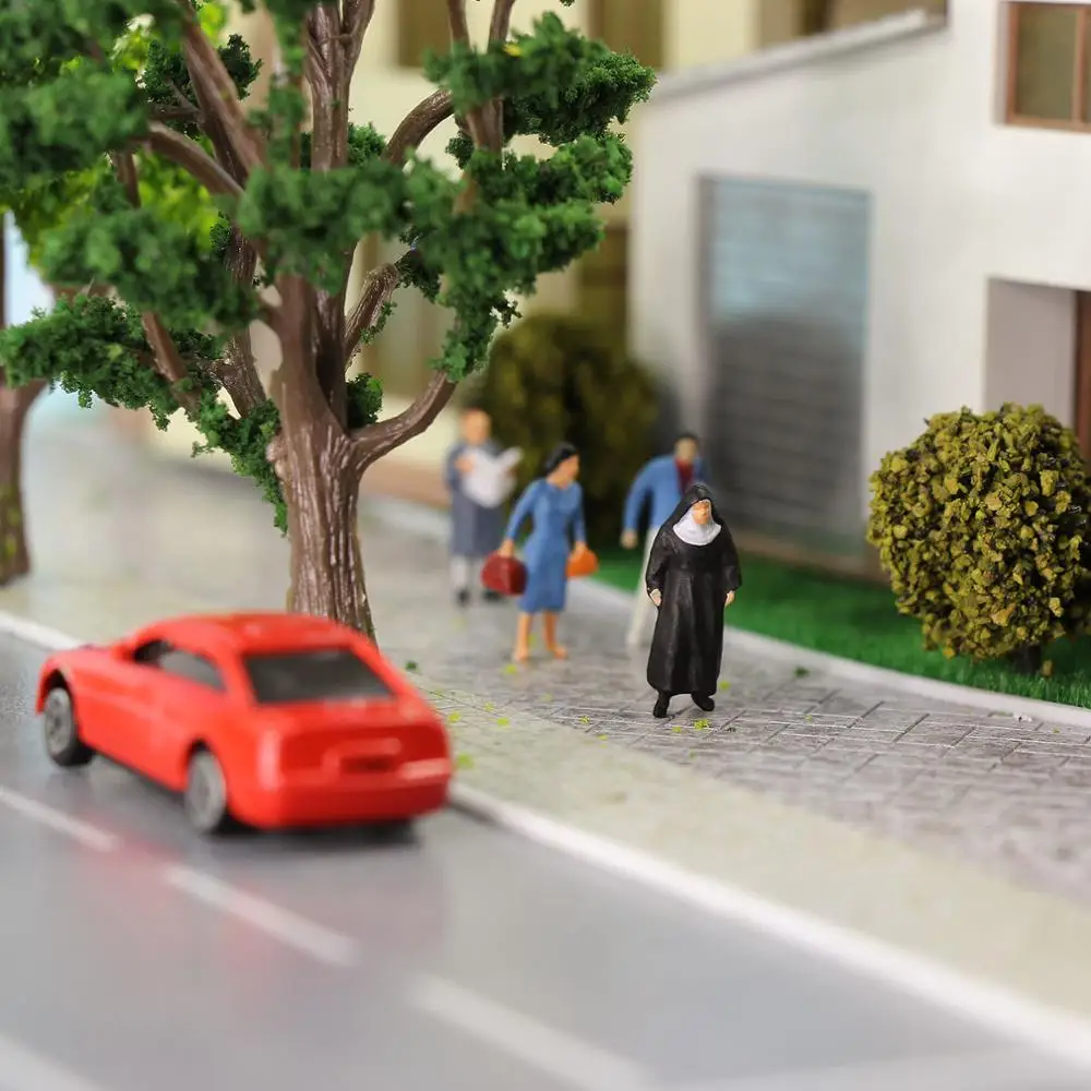 30pcs/60pcs HO Scale Seated Standing People 1:87 Figures Passenger Model Building Kit P8721 5