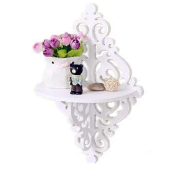 

High Quality Rhombus Hollow-out Decorative Pattern Wall Shelf Storage Holders Home Decoration Wall Racks