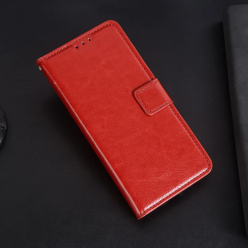 Arrvial кожаный магнитный флип-полиуретановый кошелек для Oukitel C17 Pro C17Pro чехол 6,35 дюймов фоторамка со слотом для карты памяти Чехол-подставка - Цвет: Красный