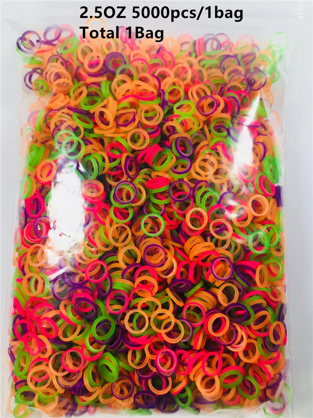 

2.5OZ Colorful Dental Orthodontic Elastics Rubber Bands Ligature Ties "1/8" "3/16" "1/4" "5/16"MM 5000pcs