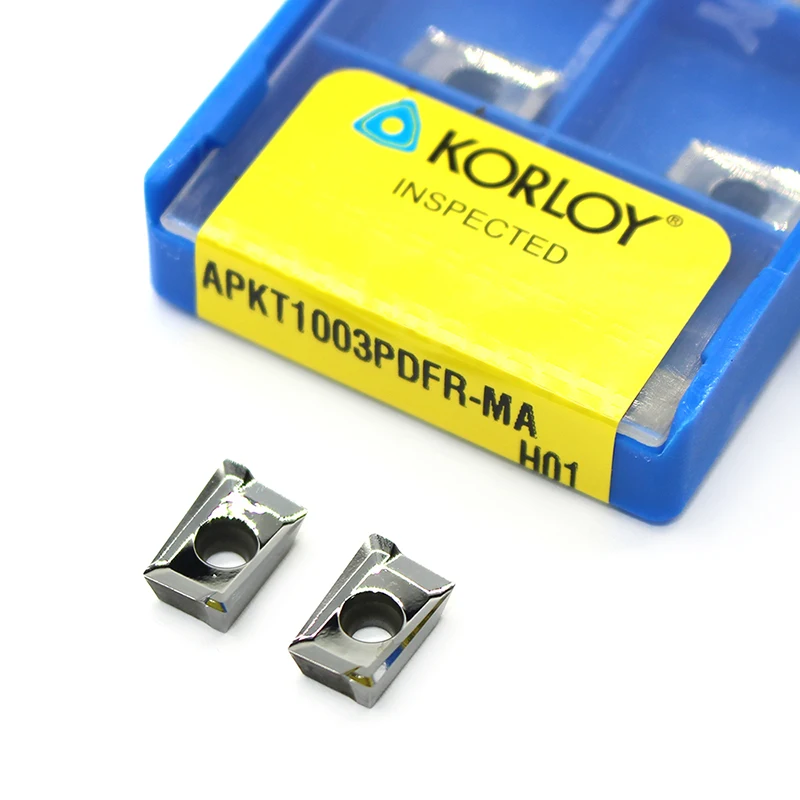 

APKT1003 PDFR MA H01 100% Original Milling Cutter Aluminum Alloy Slotted Aluminum Processing Inserts CNC Lathe Tool