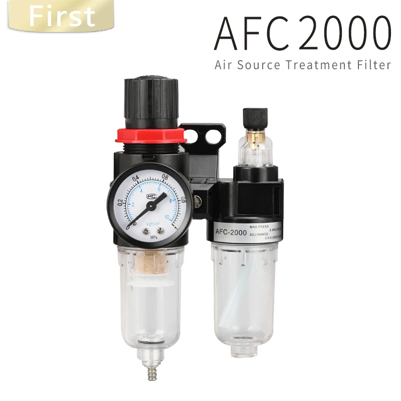 

AFR2000 + AL2000 G1 / 4 "AFC2000 air compressor oil water separator filter regulator trap