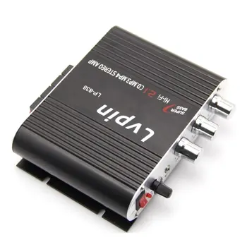 

Lepy LP-838 Power Car Amplifier Hi-fi 2.1 MP3 Radio Audio Stereo Bass Speaker Booster Player for Motorbike Home RCA Balanced Out
