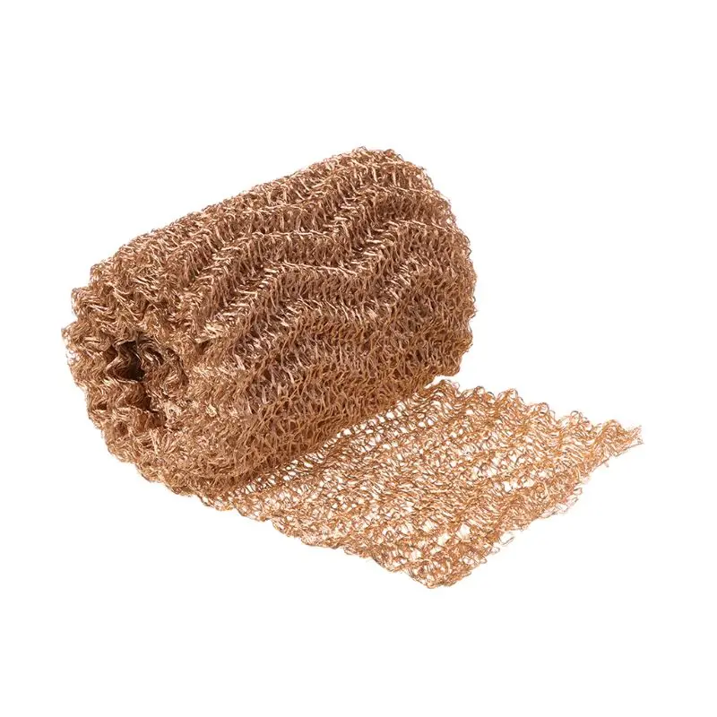 Gas Liquid Filtration Broken Foam Net Red Copper Vapor Liquid Defoaming Filter Mesh Knitted Steam Net