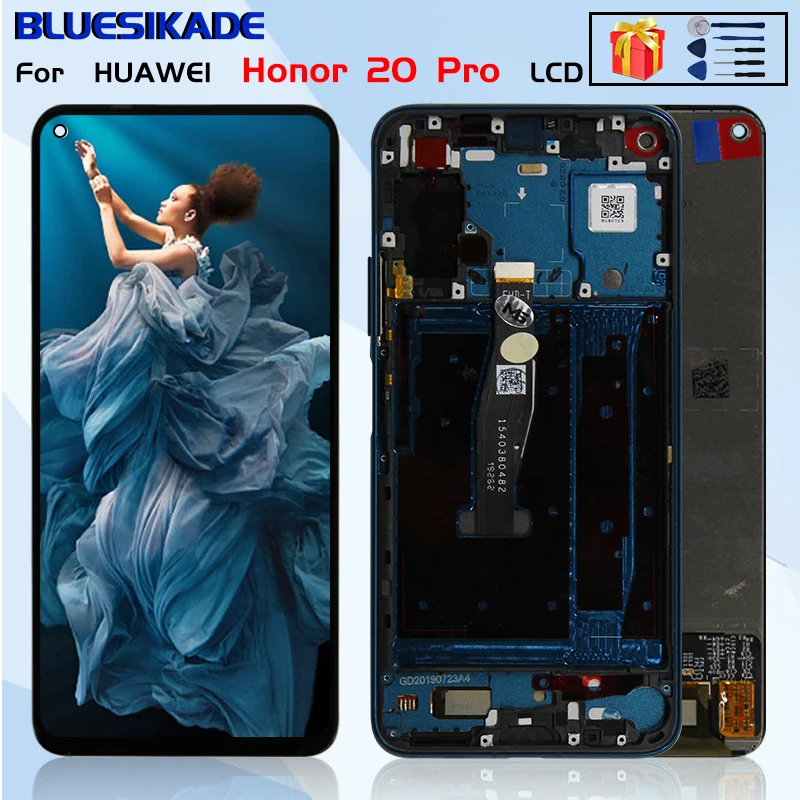 Digitalizador de pantalla táctil de pantalla LCD de 6,26 pulgadas para Huawei Honor 20 Pro, YAL-AL10 para montaje de piezas de repuesto, Huawei YAL-L41