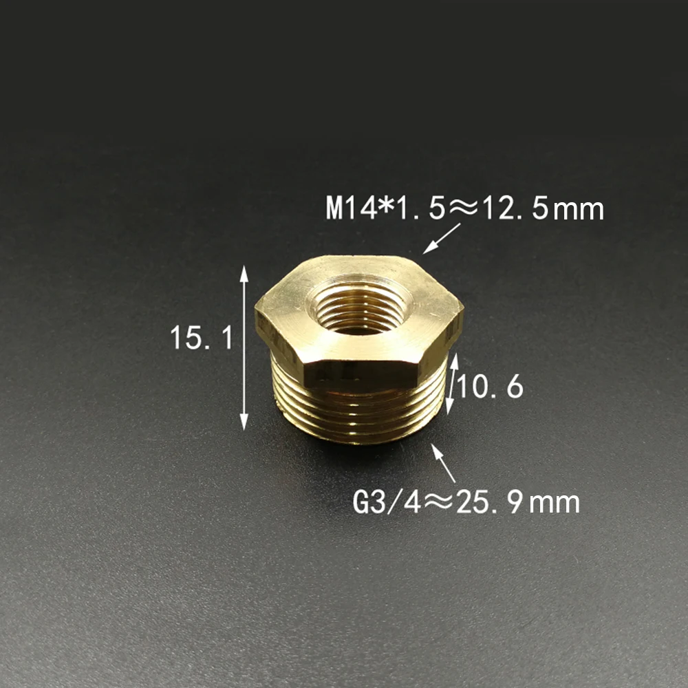 1 шт. медный M/F, M10* 1 M14* 1,5, M20* 1,5 1/" 1/4", 1/" 3/4" Мама-папа с резьбой Латунный переходник муфта латунный фитинг для труб