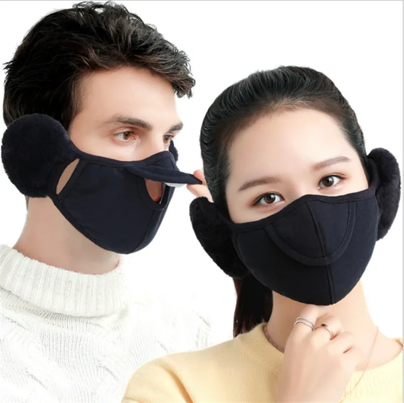 1 шт., унисекс, зимняя теплая маска для лица с наушниками, дышащие, для женщин и мужчин, маски для носа, Регулируемая Маска для рта, для улицы