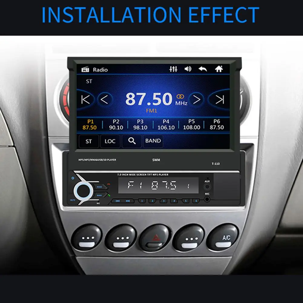 7 дюймов сенсорный экран автомобиля радио MP5 мультимедиа CD Видео плеер Bluetooth fm-передатчик Авторадио реверсивное изображение с камерой