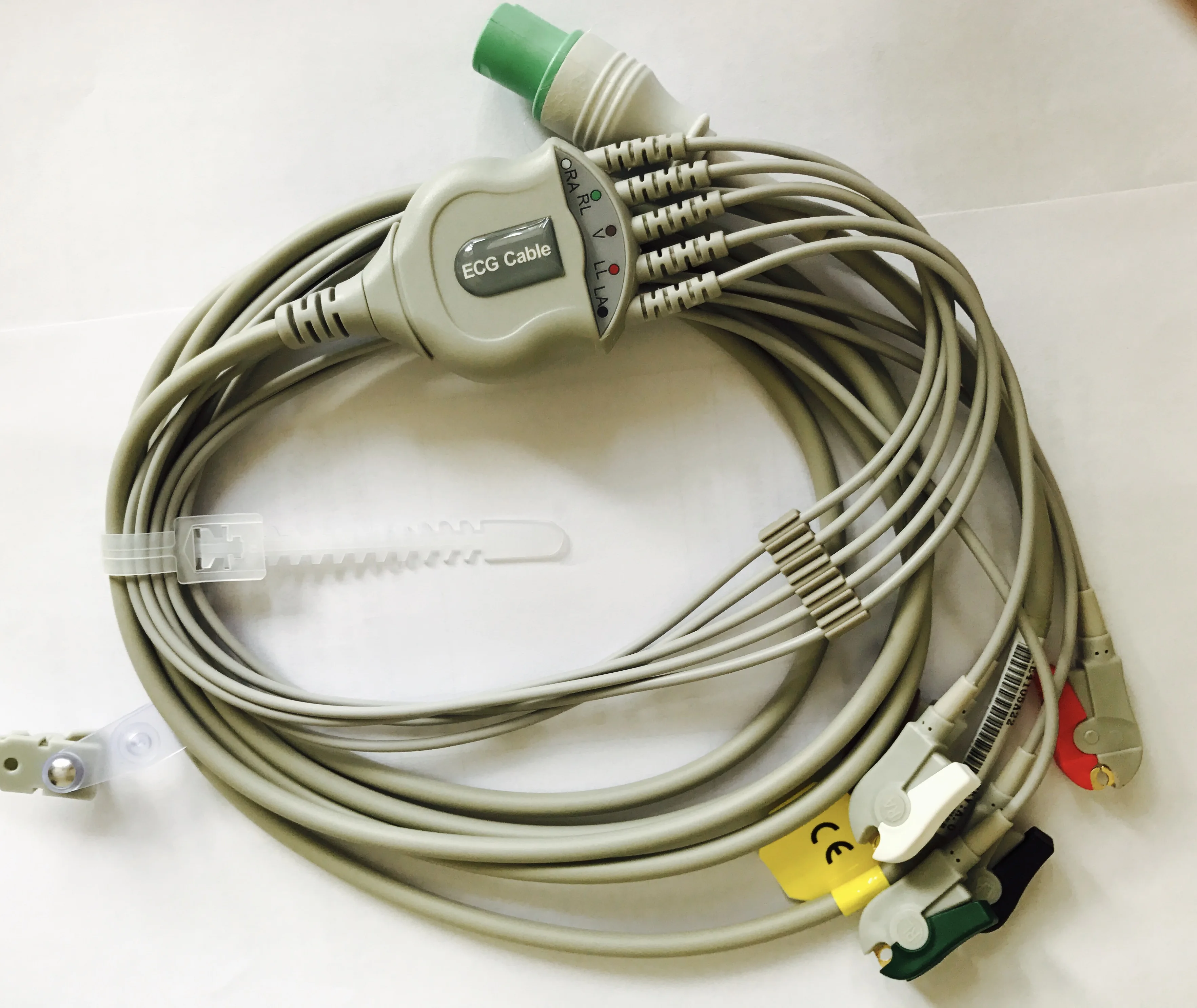 

ECG Lead Wire Set 5 Lead Grabber Clip for defibrillator