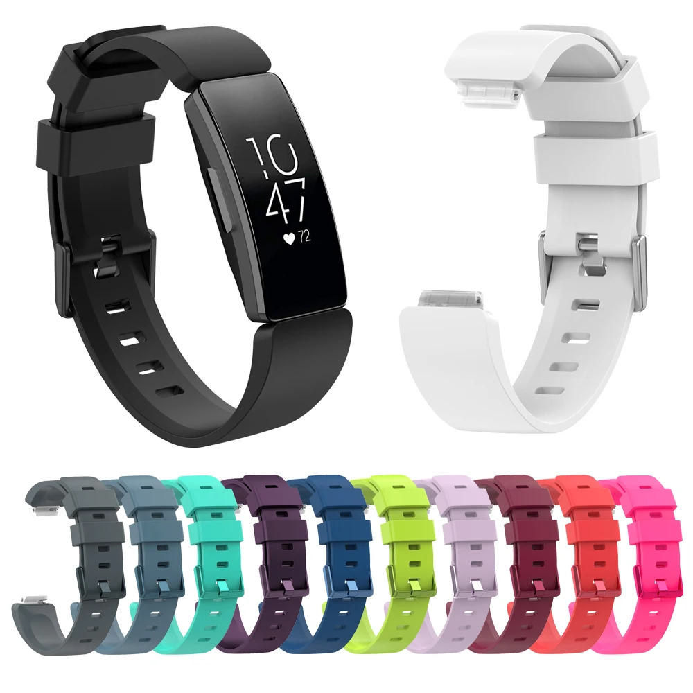Silicone Watch Band For Fitbit Inspire HR Activity Tracker Smartwatch Replacement Wrist Strap Accessories | Электроника