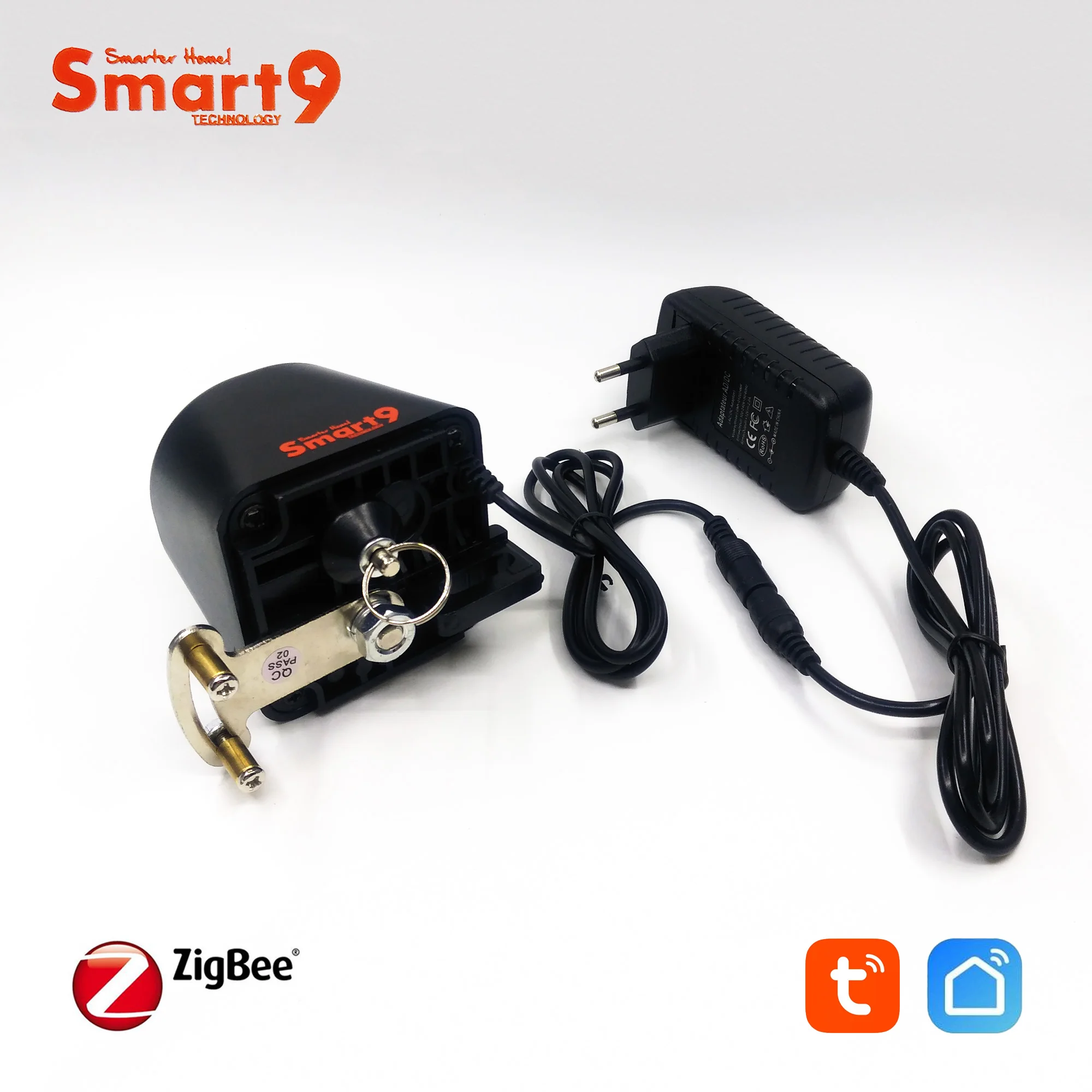 Smart9 ZigBee шаровой клапан управления Лер работает с TuYa ZigBee концентратор, манипулятор рычаг для газа воды клапаны управления с помощью Smart Life APP