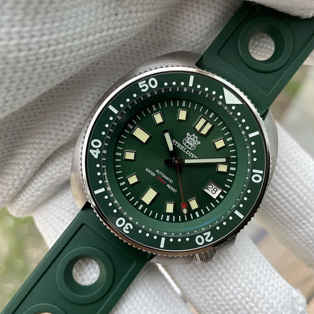 Мужские наручные часы STEELDIVE SD1970 классические Супер швейцарские светящиеся
