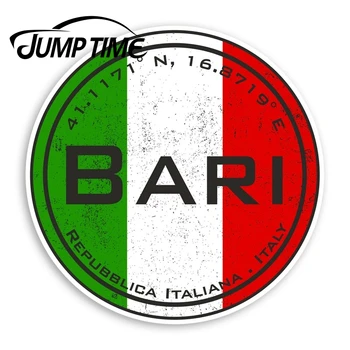 

Jump Time Bari Italy Vinyl Stickers - Italian Flag Travel Sticker LuggageDecal Car Window Bumper Car Accessories