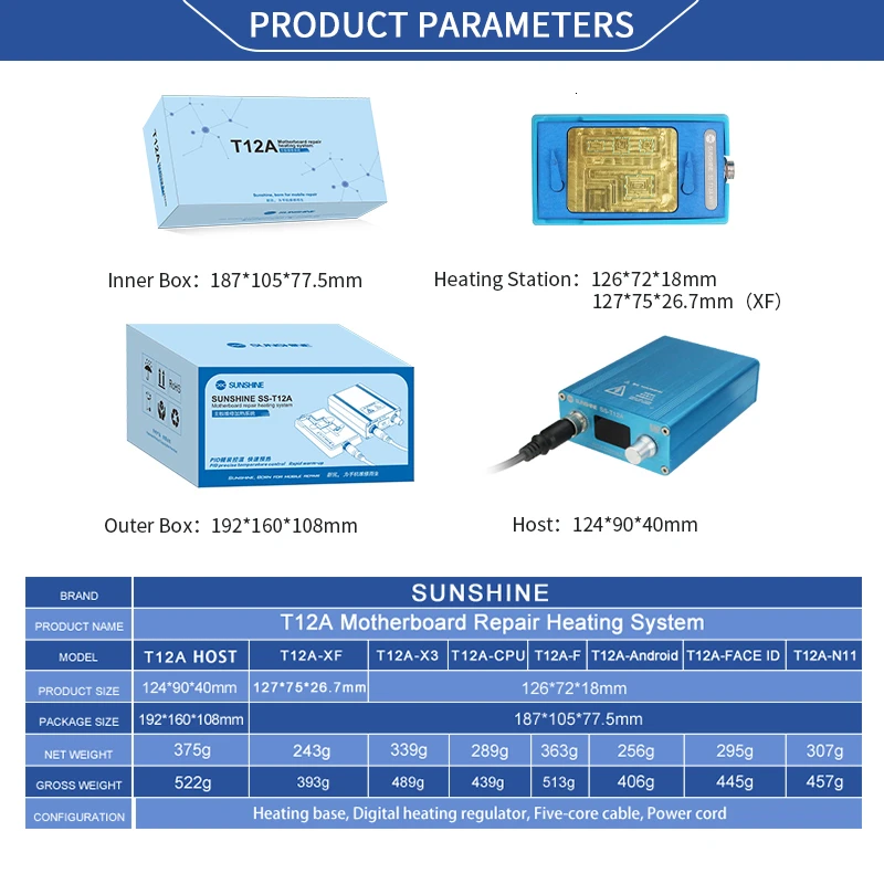 Нагревательная станция Sunshine T12A для разделителя материнской платы iPhone 11/11 PRO/11 PRO MAX