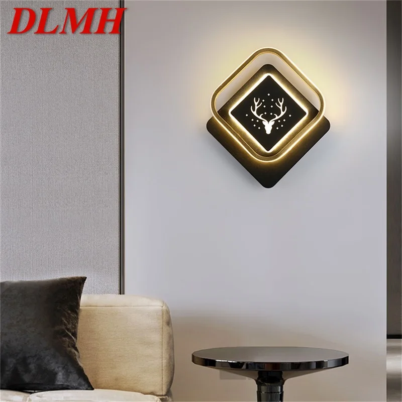 

DLMH Wall Light Sconces Lamp Contemporary Creative Deer Head Design LED For Indoor Home Bedroom Living Room