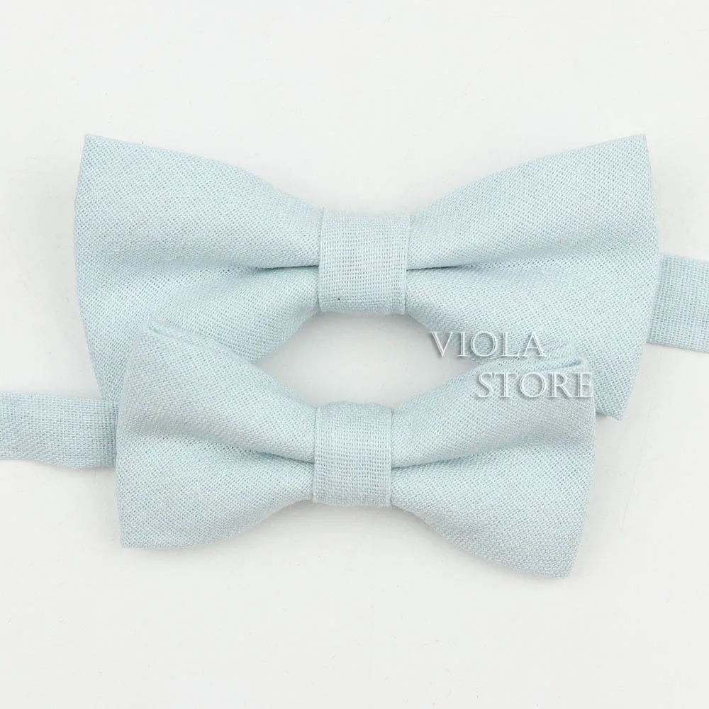 25 Colors Parent-Child Bowtie Sets Linen Kids Pet Men Butterfly Brown khaki Beige Casual Bow Tie Gift Accessory bow ties