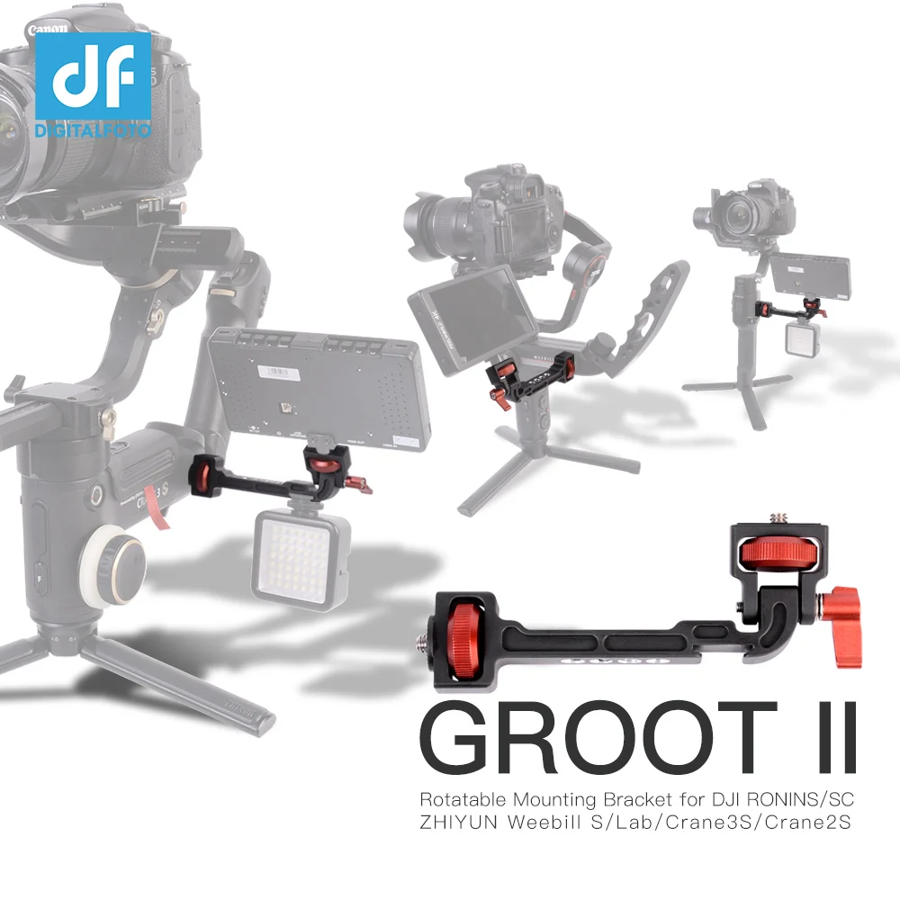 Поворотный кронштейн GROOT II для светильник монитора ZHIYUN WEEBILL 2/S Crane 3S/2S/3 DJI RS2/RSC2 RONIN